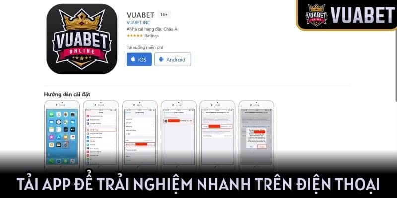Tải app cược để trải nghiệm nhanh trên điện thoại